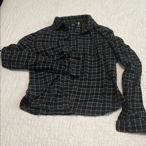 Plaid Button-Up Shirt